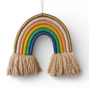 Rainbow Wall Hanging with gold accent ✨